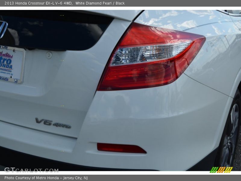 White Diamond Pearl / Black 2013 Honda Crosstour EX-L V-6 4WD