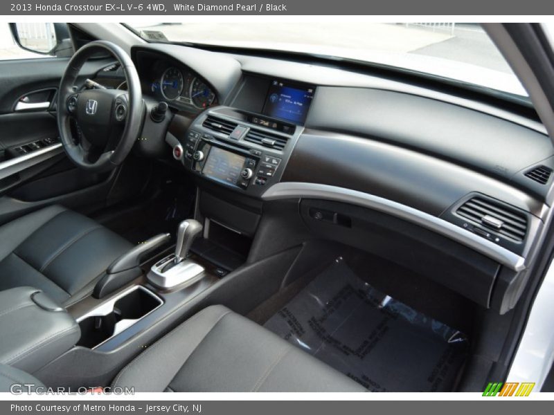 White Diamond Pearl / Black 2013 Honda Crosstour EX-L V-6 4WD