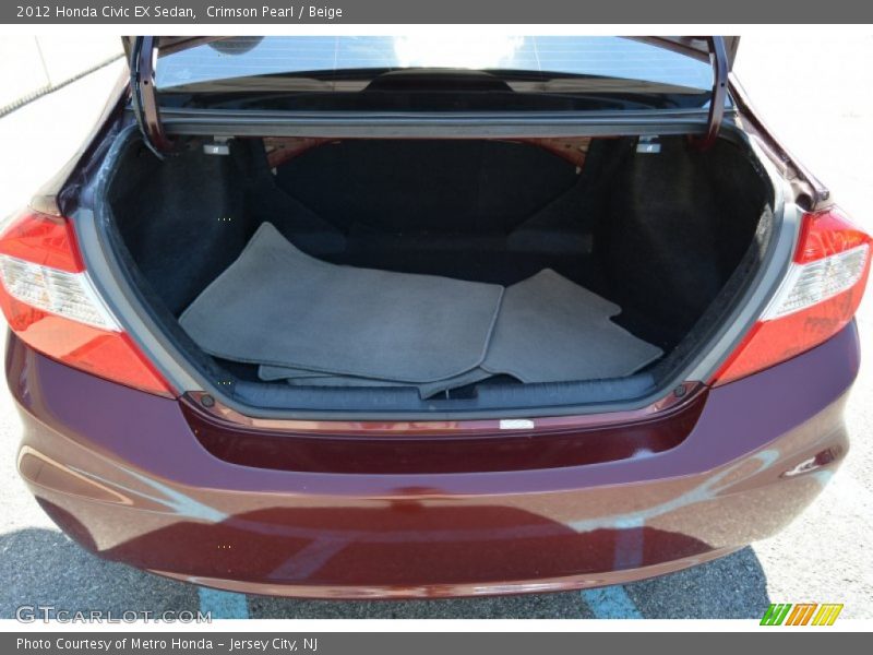 Crimson Pearl / Beige 2012 Honda Civic EX Sedan