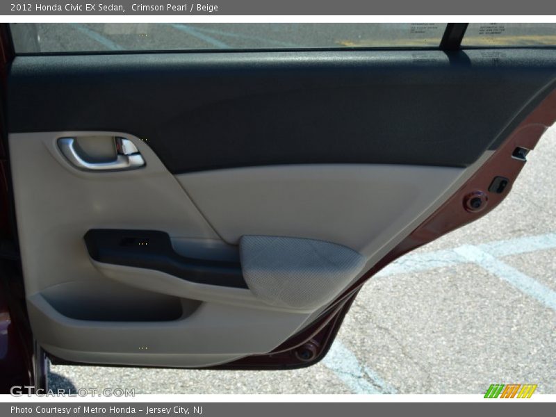 Crimson Pearl / Beige 2012 Honda Civic EX Sedan