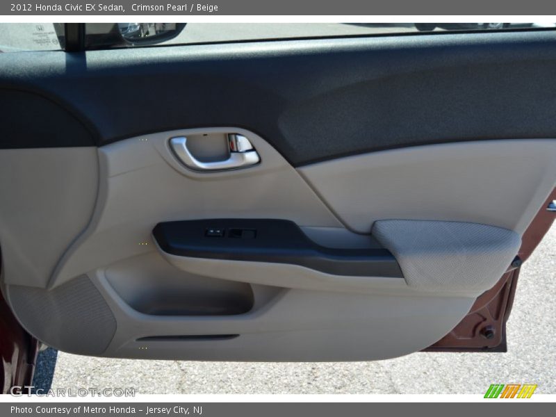 Crimson Pearl / Beige 2012 Honda Civic EX Sedan