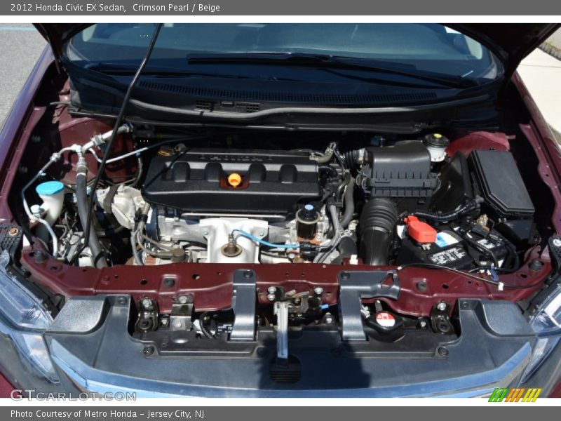 Crimson Pearl / Beige 2012 Honda Civic EX Sedan