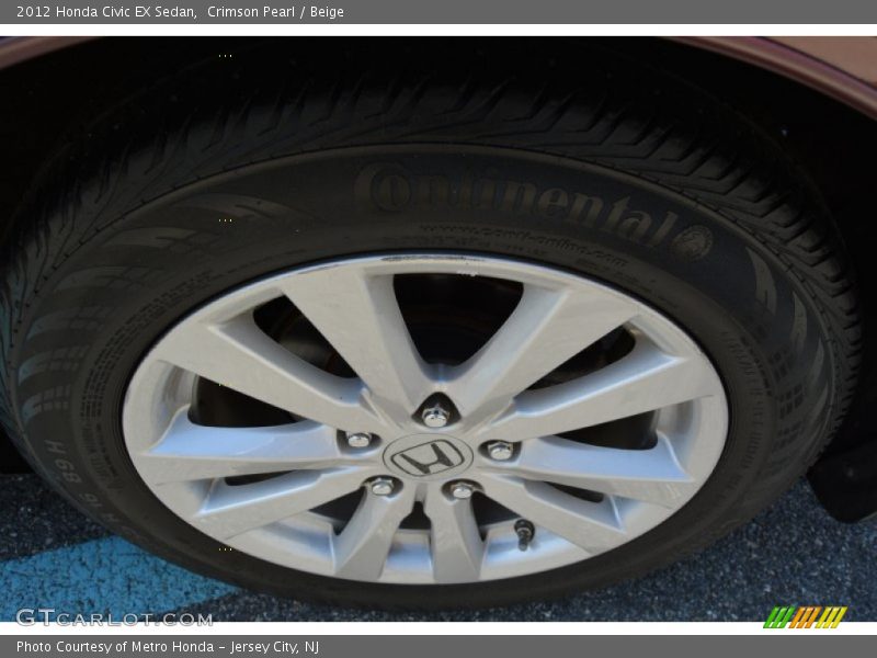Crimson Pearl / Beige 2012 Honda Civic EX Sedan