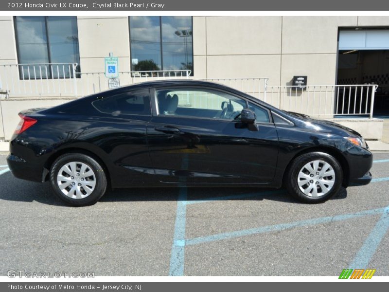 Crystal Black Pearl / Gray 2012 Honda Civic LX Coupe