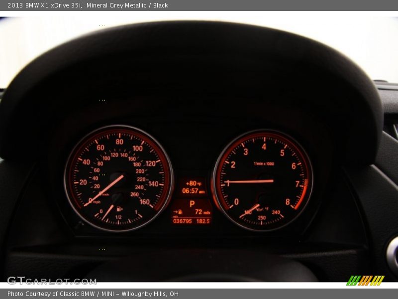Mineral Grey Metallic / Black 2013 BMW X1 xDrive 35i