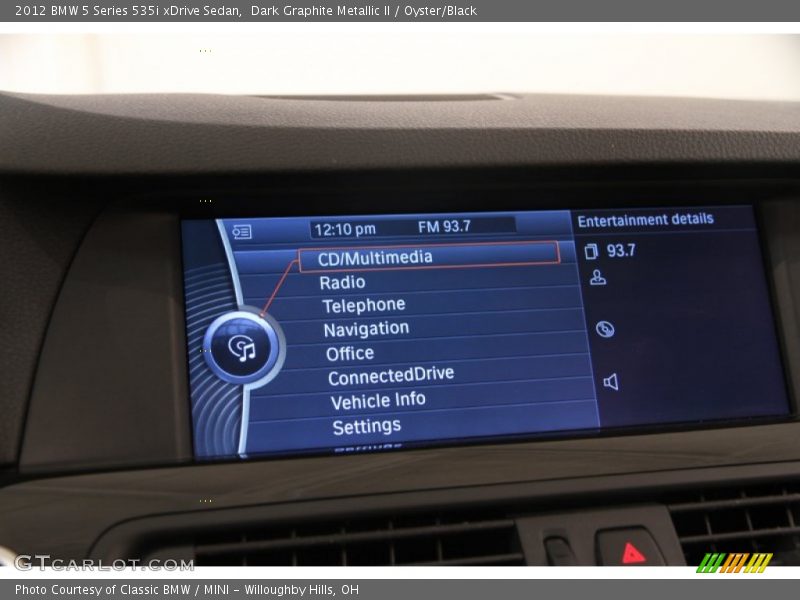 Dark Graphite Metallic II / Oyster/Black 2012 BMW 5 Series 535i xDrive Sedan