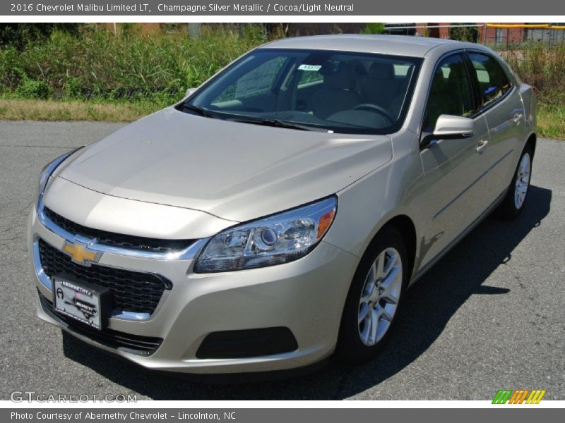 Champagne Silver Metallic / Cocoa/Light Neutral 2016 Chevrolet Malibu Limited LT