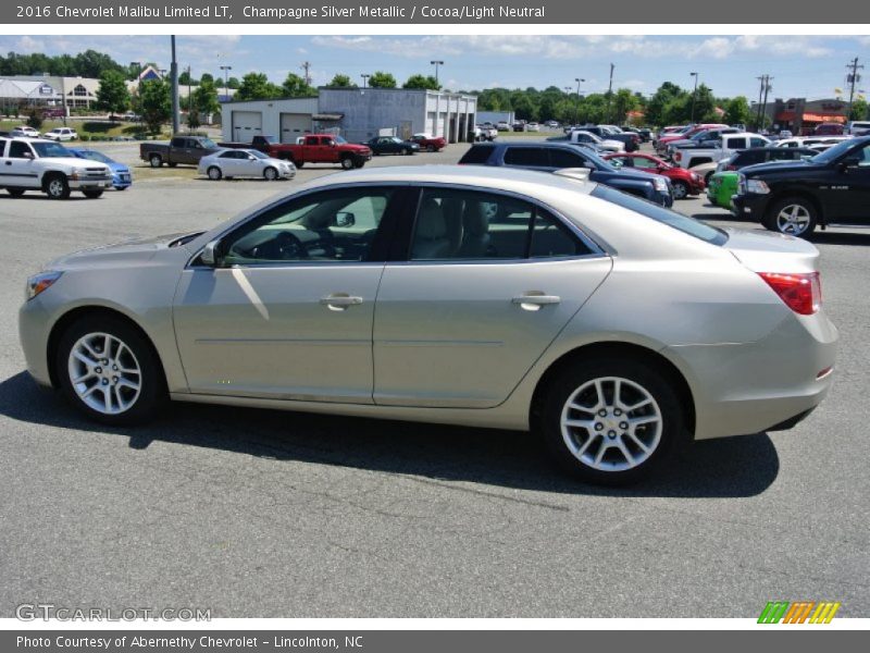 Champagne Silver Metallic / Cocoa/Light Neutral 2016 Chevrolet Malibu Limited LT
