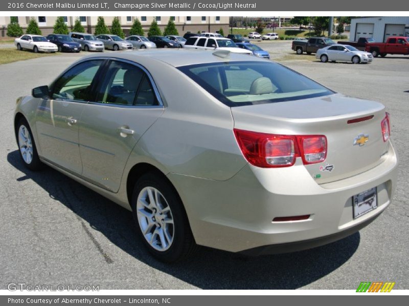 Champagne Silver Metallic / Cocoa/Light Neutral 2016 Chevrolet Malibu Limited LT
