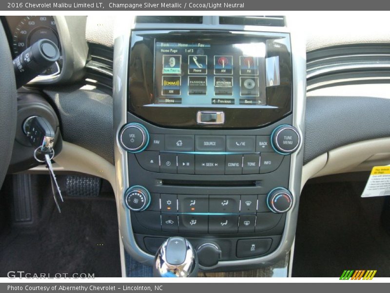 Champagne Silver Metallic / Cocoa/Light Neutral 2016 Chevrolet Malibu Limited LT