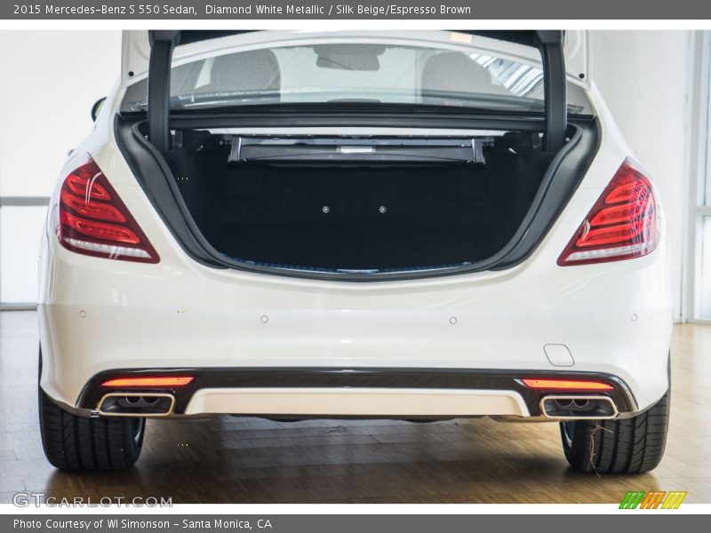 Diamond White Metallic / Silk Beige/Espresso Brown 2015 Mercedes-Benz S 550 Sedan