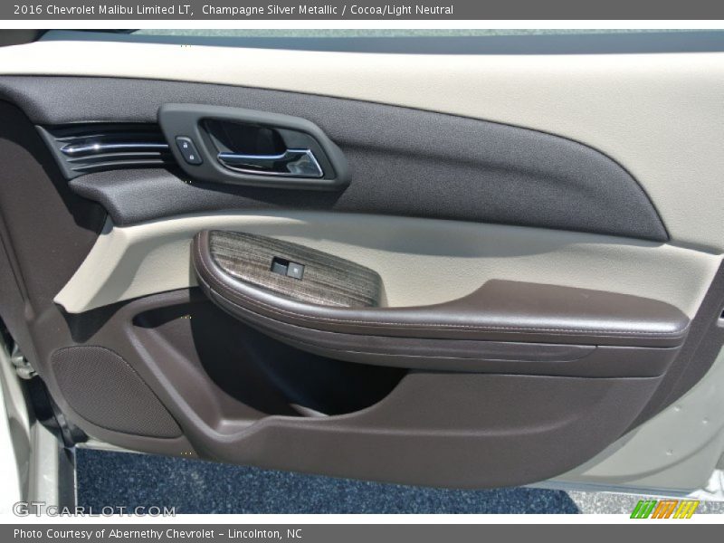 Champagne Silver Metallic / Cocoa/Light Neutral 2016 Chevrolet Malibu Limited LT