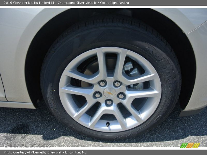 Champagne Silver Metallic / Cocoa/Light Neutral 2016 Chevrolet Malibu Limited LT