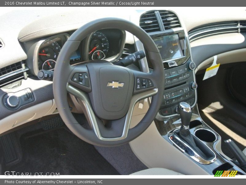 Champagne Silver Metallic / Cocoa/Light Neutral 2016 Chevrolet Malibu Limited LT