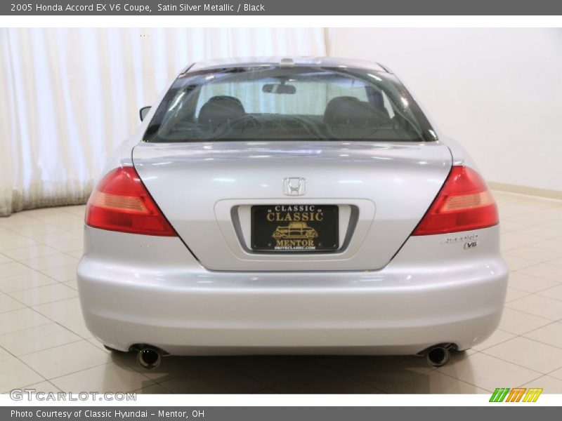 Satin Silver Metallic / Black 2005 Honda Accord EX V6 Coupe