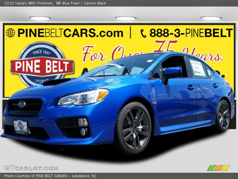 WR Blue Pearl / Carbon Black 2016 Subaru WRX Premium