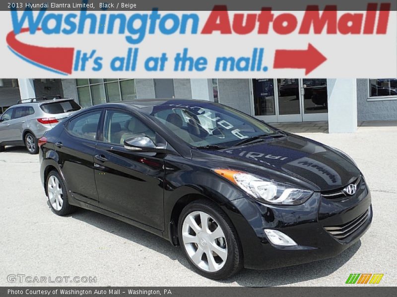 Black / Beige 2013 Hyundai Elantra Limited