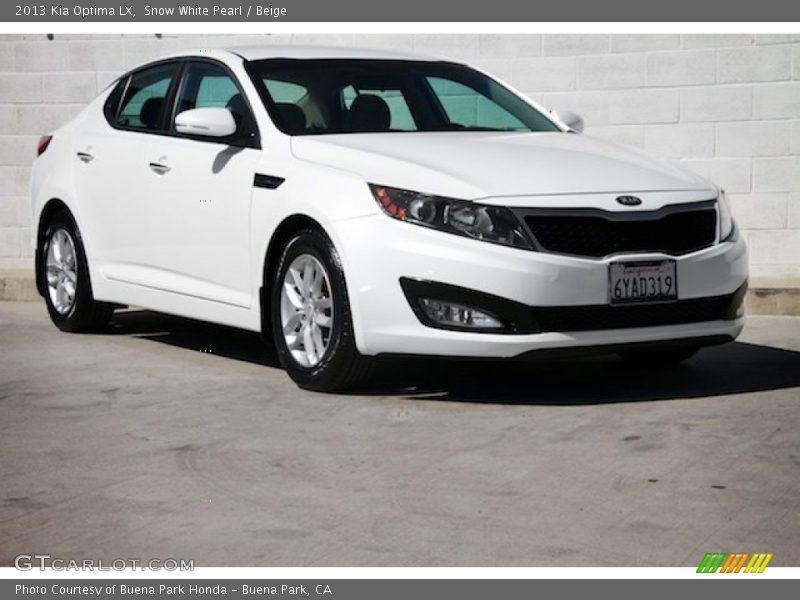 Snow White Pearl / Beige 2013 Kia Optima LX