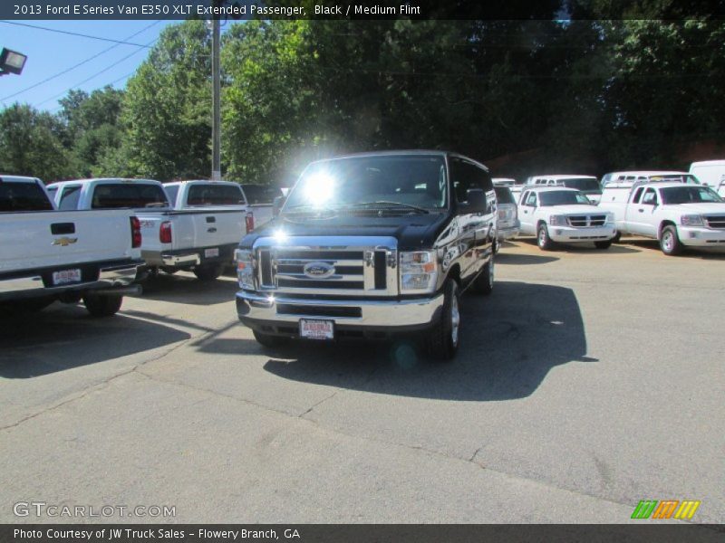 Black / Medium Flint 2013 Ford E Series Van E350 XLT Extended Passenger