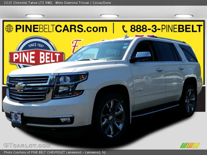 White Diamond Tricoat / Cocoa/Dune 2015 Chevrolet Tahoe LTZ 4WD