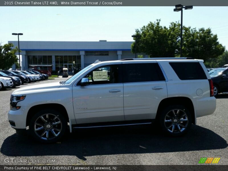 White Diamond Tricoat / Cocoa/Dune 2015 Chevrolet Tahoe LTZ 4WD