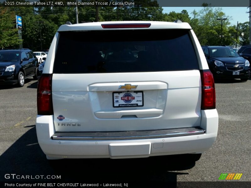White Diamond Tricoat / Cocoa/Dune 2015 Chevrolet Tahoe LTZ 4WD
