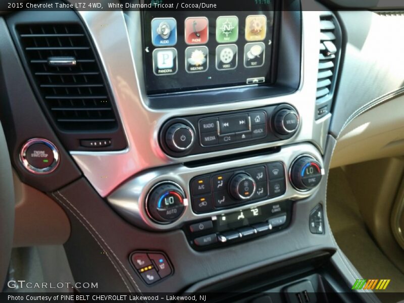 White Diamond Tricoat / Cocoa/Dune 2015 Chevrolet Tahoe LTZ 4WD