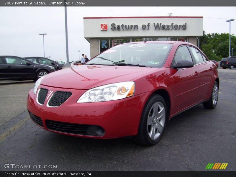Crimson Red / Ebony 2007 Pontiac G6 Sedan