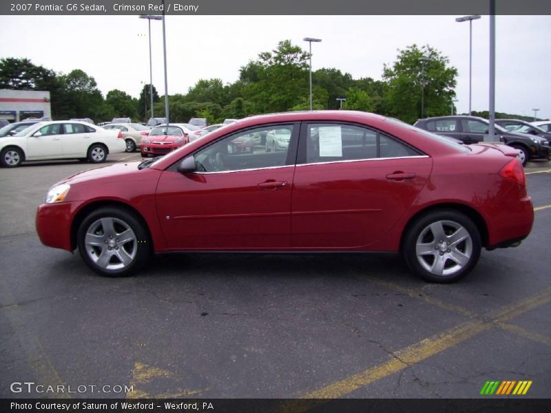 Crimson Red / Ebony 2007 Pontiac G6 Sedan