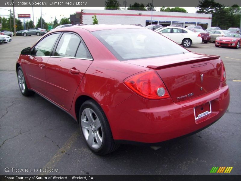 Crimson Red / Ebony 2007 Pontiac G6 Sedan