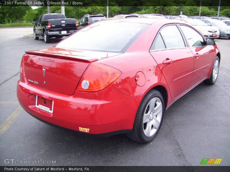 Crimson Red / Ebony 2007 Pontiac G6 Sedan