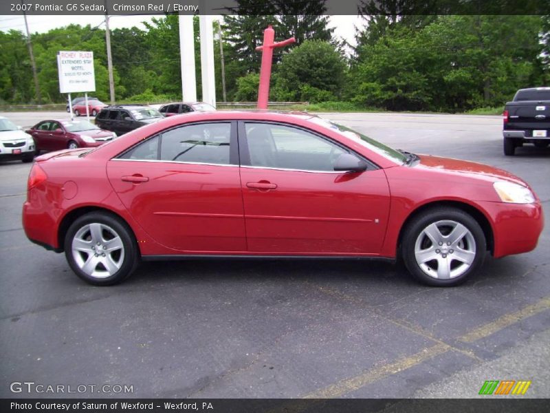 Crimson Red / Ebony 2007 Pontiac G6 Sedan