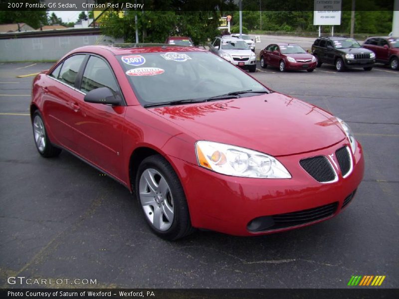 Crimson Red / Ebony 2007 Pontiac G6 Sedan