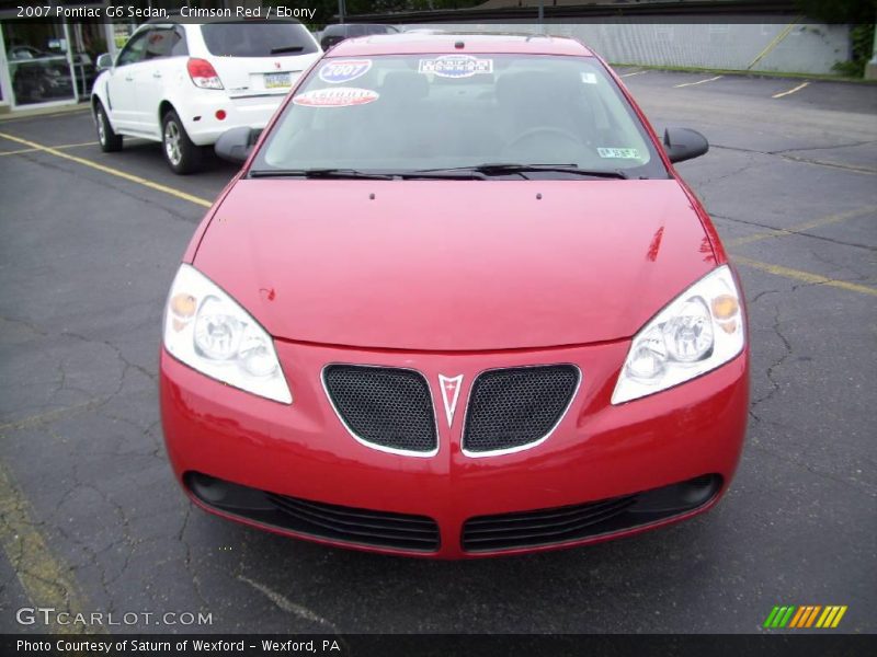 Crimson Red / Ebony 2007 Pontiac G6 Sedan