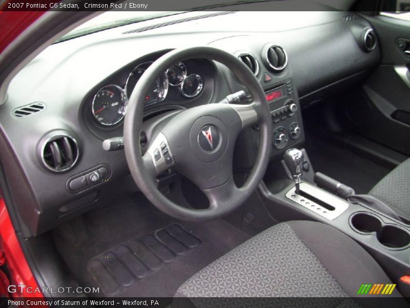 Crimson Red / Ebony 2007 Pontiac G6 Sedan