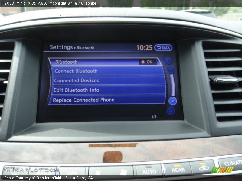 Moonlight White / Graphite 2013 Infiniti JX 35 AWD