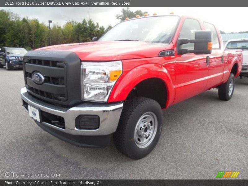 Vermillion Red / Steel 2015 Ford F250 Super Duty XL Crew Cab 4x4