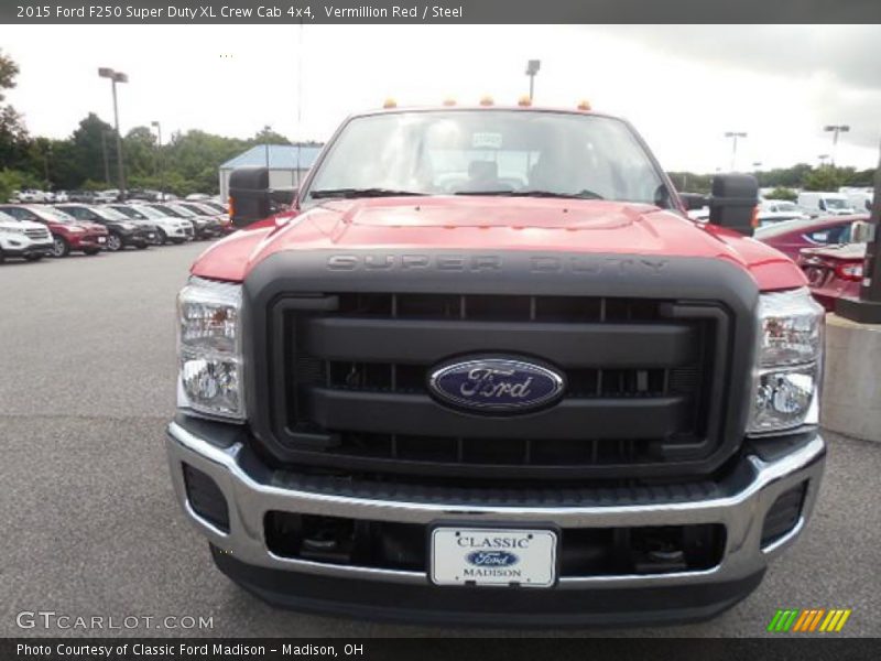 Vermillion Red / Steel 2015 Ford F250 Super Duty XL Crew Cab 4x4