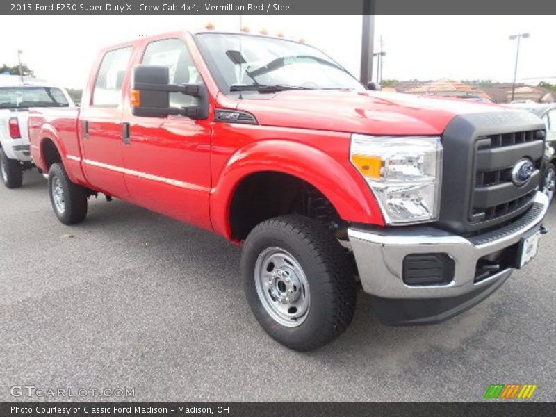 Vermillion Red / Steel 2015 Ford F250 Super Duty XL Crew Cab 4x4