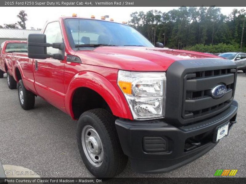 Vermillion Red / Steel 2015 Ford F250 Super Duty XL Regular Cab 4x4