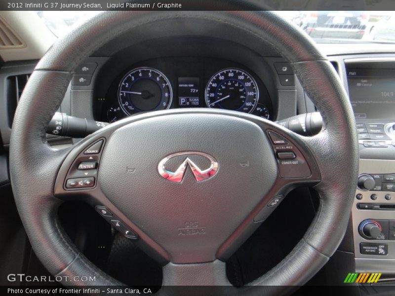 Liquid Platinum / Graphite 2012 Infiniti G 37 Journey Sedan