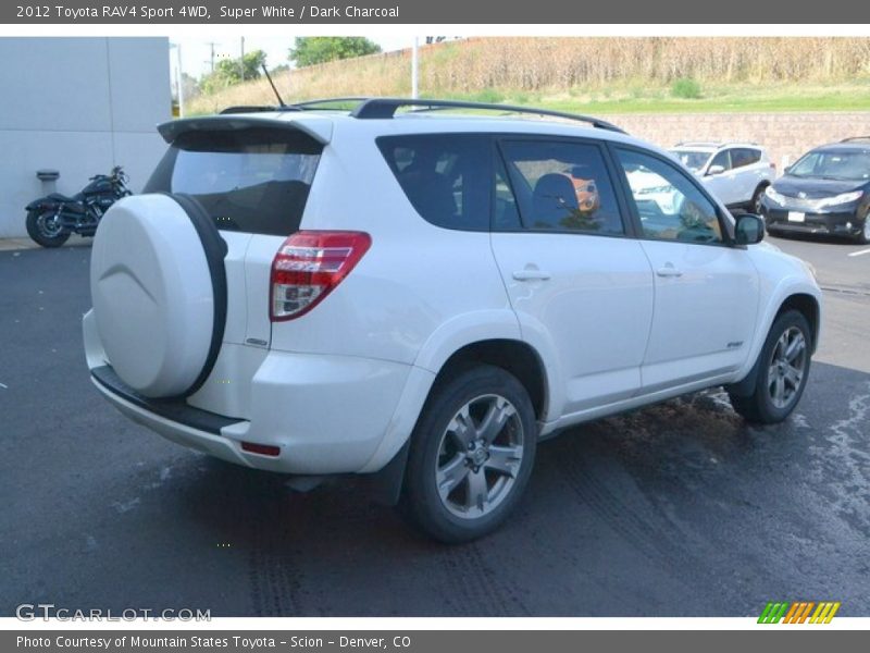 Super White / Dark Charcoal 2012 Toyota RAV4 Sport 4WD