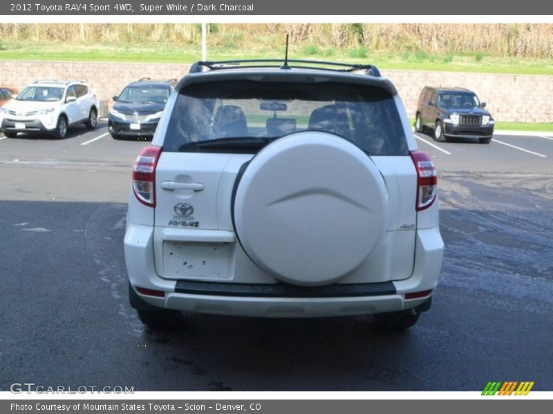 Super White / Dark Charcoal 2012 Toyota RAV4 Sport 4WD