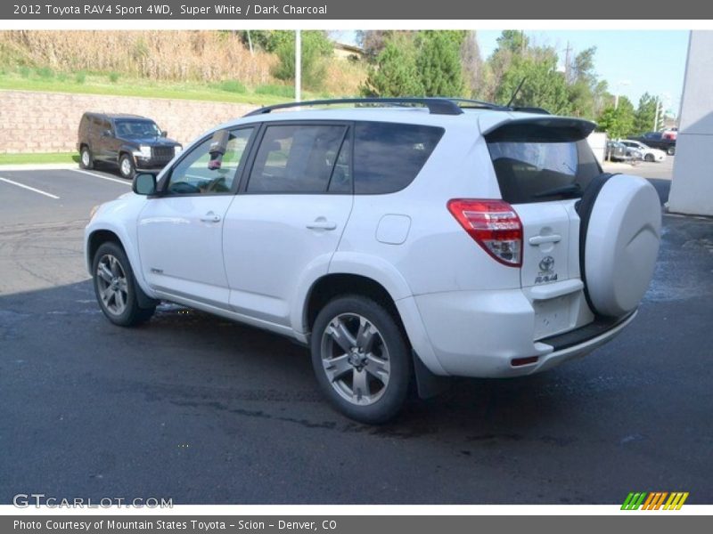 Super White / Dark Charcoal 2012 Toyota RAV4 Sport 4WD