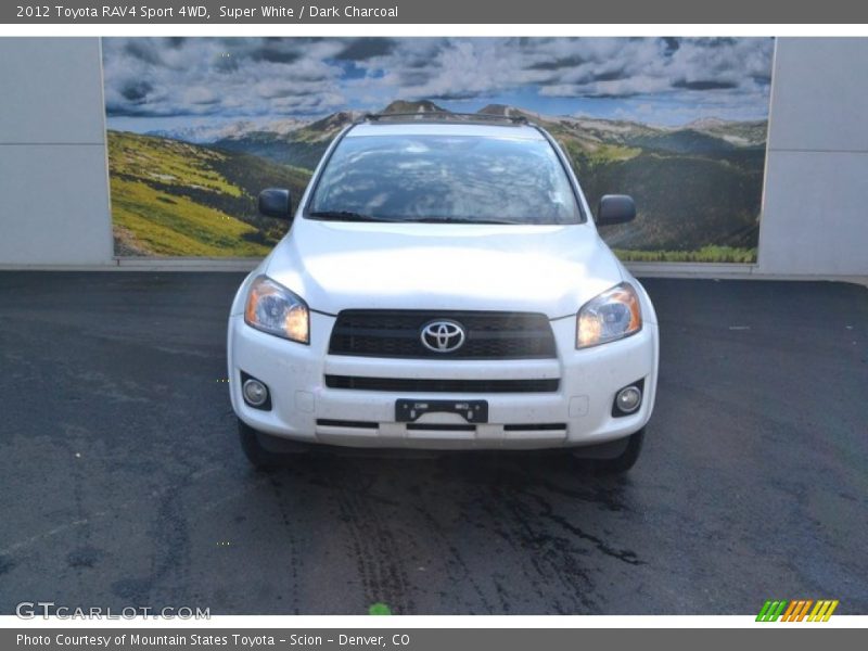 Super White / Dark Charcoal 2012 Toyota RAV4 Sport 4WD