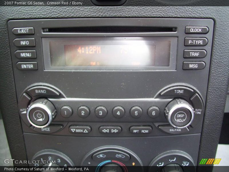 Crimson Red / Ebony 2007 Pontiac G6 Sedan
