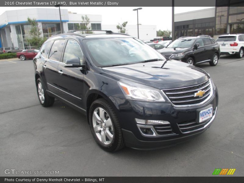 Blue Velvet Metallic / Ebony 2016 Chevrolet Traverse LTZ AWD