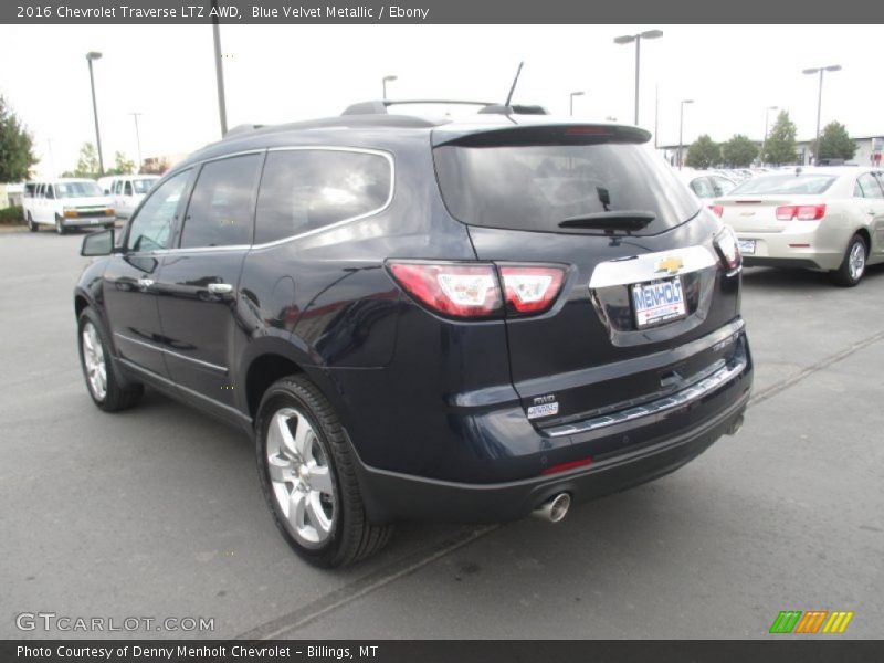 Blue Velvet Metallic / Ebony 2016 Chevrolet Traverse LTZ AWD