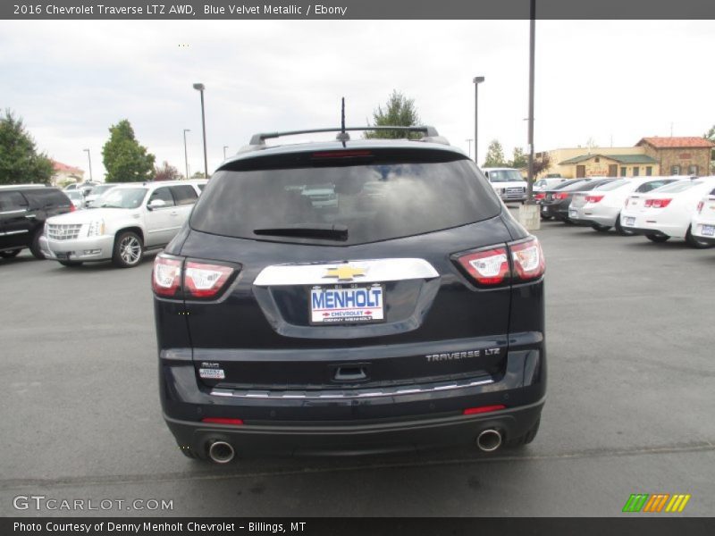 Blue Velvet Metallic / Ebony 2016 Chevrolet Traverse LTZ AWD