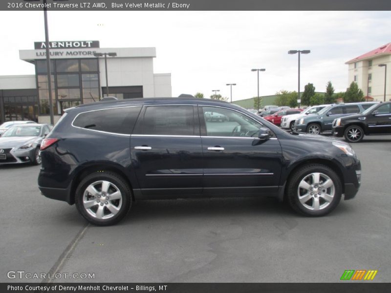 Blue Velvet Metallic / Ebony 2016 Chevrolet Traverse LTZ AWD